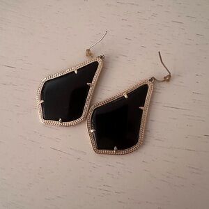 Kendra Scott black and gold earrings